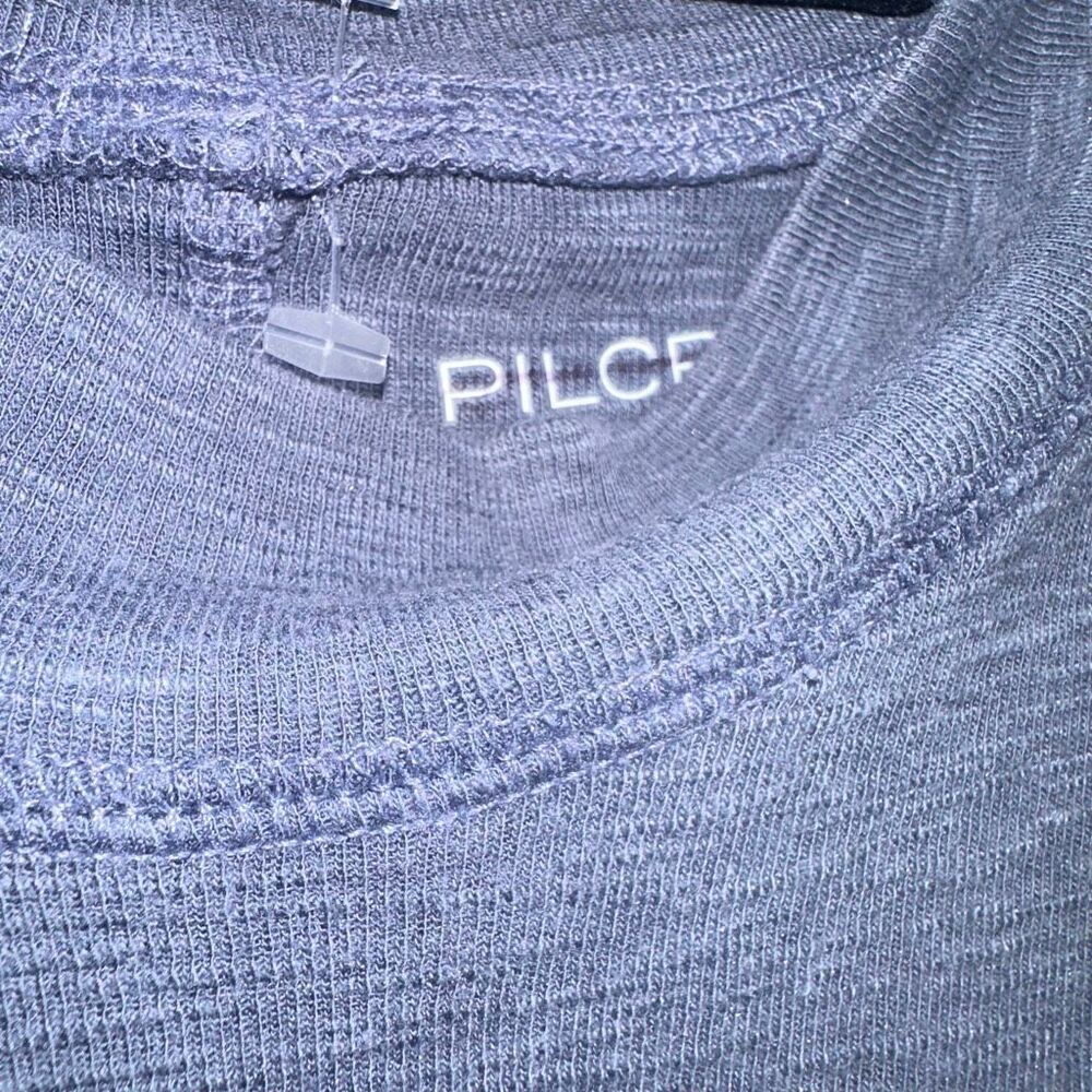 Pilcro Turtleneck Cotton Tee denim blue Anthropologie Large NEW - Picture 3 of 6